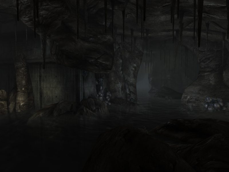 3D вид (3д), Темнота, Подземный, Реки, Fallout 3
